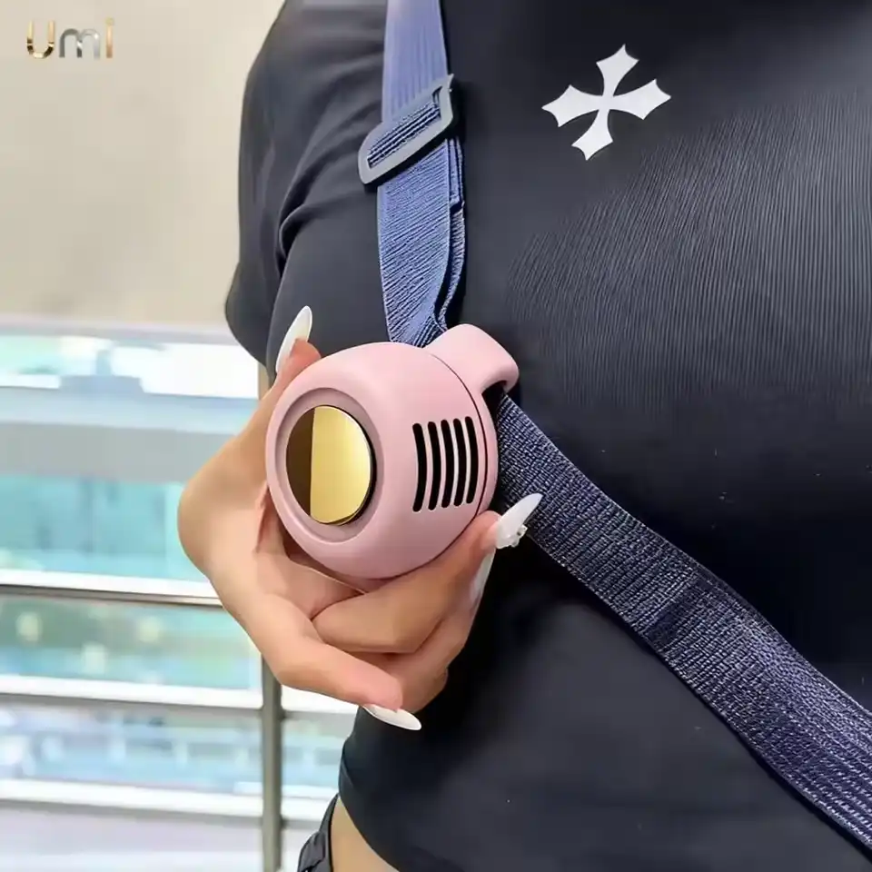 Mini Clip On Fan Portable Wearable Bladeless Fan Rechargeable 360° Rotatable 3-Speed Silent 